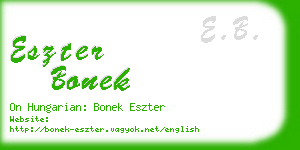 eszter bonek business card